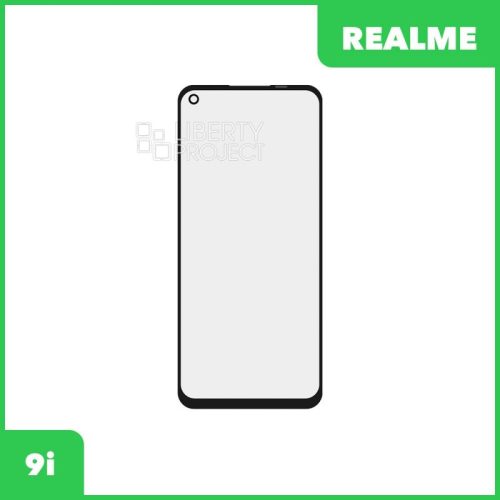 Стекло + OCA пленка для переклейки Realme 8i/9i/Narzo 50 4G/Oppo A96 (черный) [realme 9i]