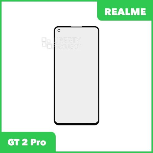 Стекло + OCA пленка для переклейки Realme GT 2 Pro (черный)