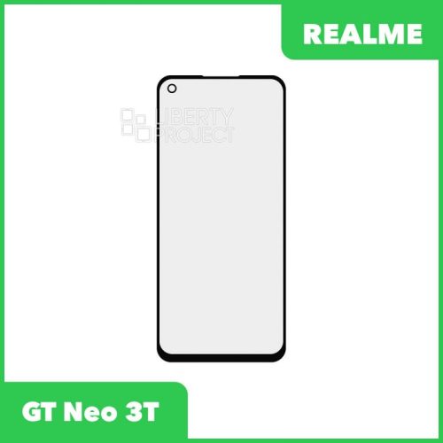 Стекло + OCA пленка для переклейки Realme GT Neo 3T (черный)