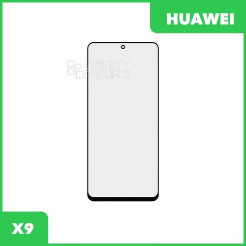 Стекло + OCA плёнка для переклейки Huawei X9 (черный)