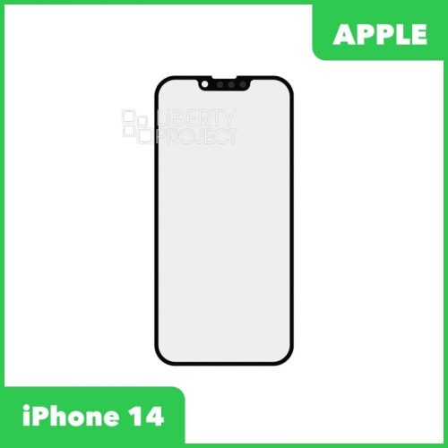 Стекло + OCA пленка для переклейки iPhone 14 олеофобное покрытие (черный)