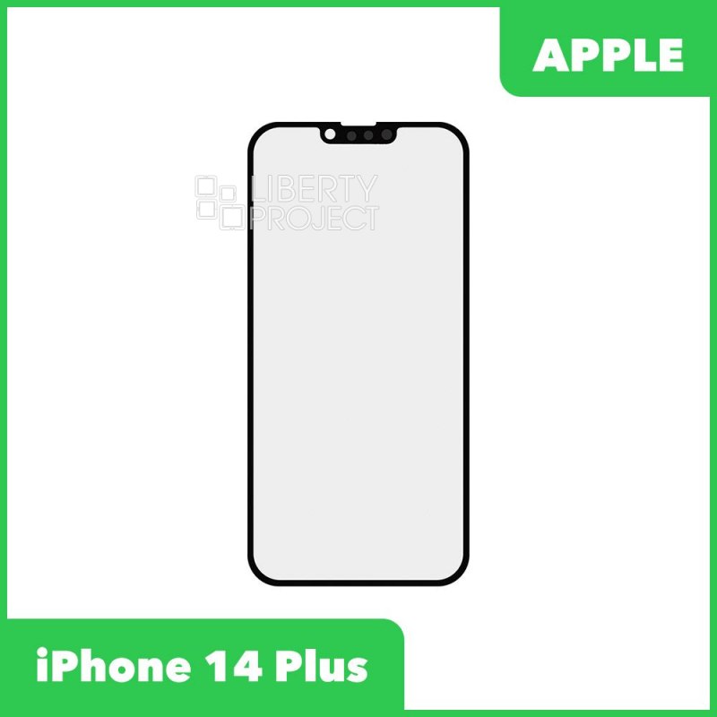 Стекло + OCA пленка для переклейки iPhone 14 Plus олеофобное покрытие (черный)