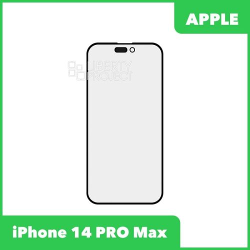 Стекло + OCA пленка для переклейки iPhone 14 PRO Max олеофобное покрытие (черный)