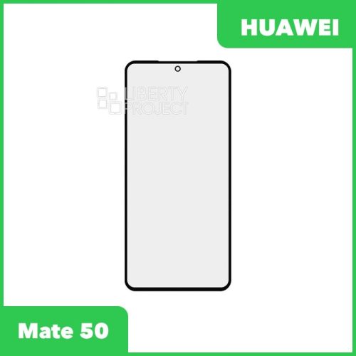 Стекло + OCA плёнка для переклейки Huawei Mate 50 (черный)
