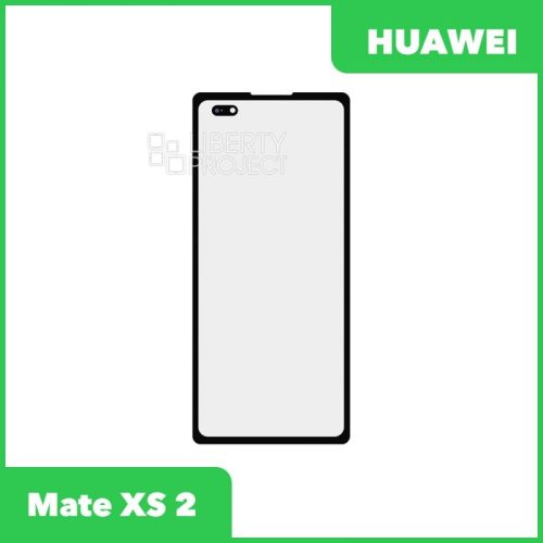 Стекло + OCA плёнка для переклейки Huawei Mate XS 2 (черный)