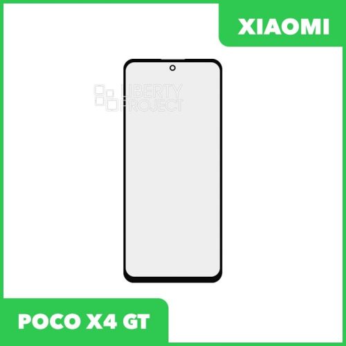 Стекло + OCA пленка для переклейки Xiaomi POCO X4 GT (черный)