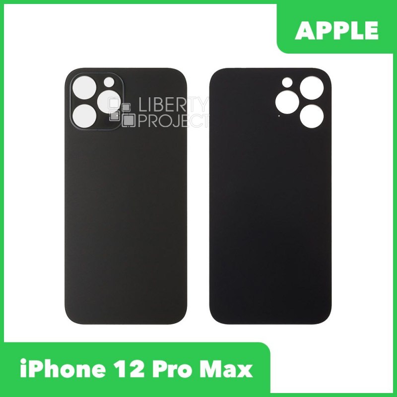 Задняя крышка для iPhone 12 Pro Max (Черный, составная)