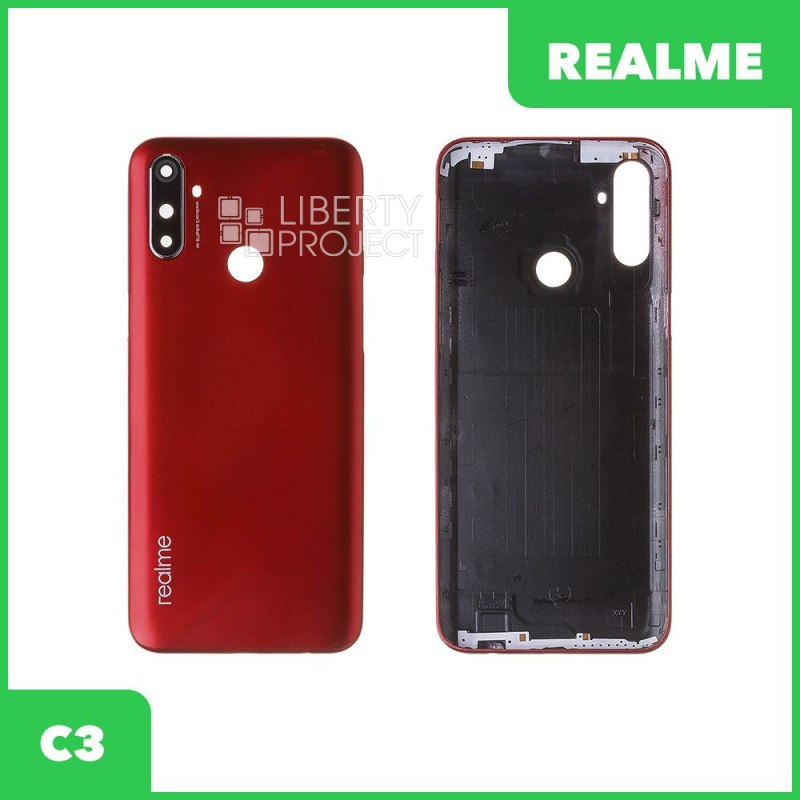 Задняя крышка для Realme C3 (красный)