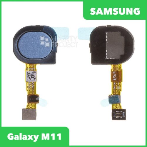 Шлейф для Samsung Galaxy M11 SM-M115 сканер отпечатка пальцев (синий)
