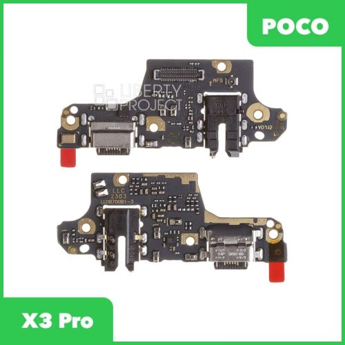 _!Шлейф/FLC Xiaomi Poco X3 NFC/X3 Pro на системный разъём/разъём гарнитуры/микрофон  (оригинал)..