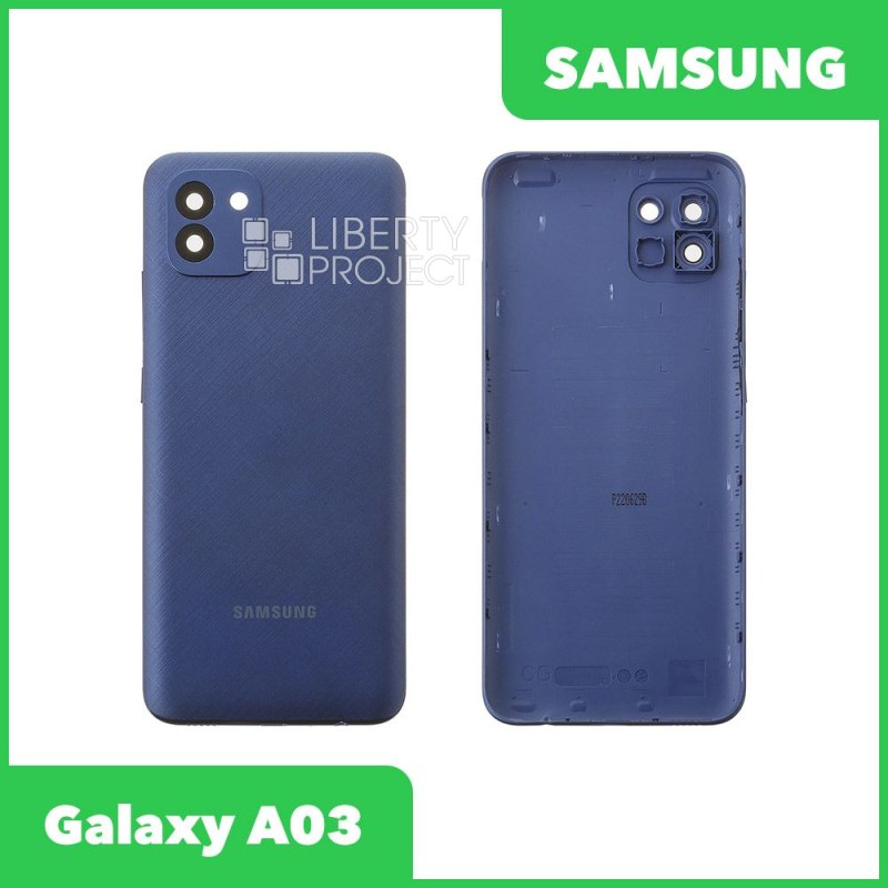 Задняя крышка для Samsung Galaxy A03 (Синий)