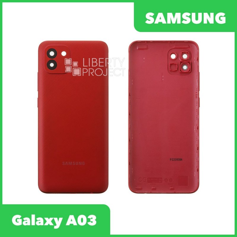 Задняя крышка для Samsung Galaxy A03 (Красный)