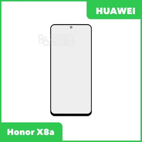 Стекло + OCA плёнка для переклейки Huawei Honor X8a / 90 lite (черный)