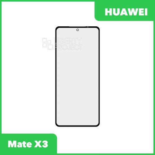 Стекло + OCA плёнка для переклейки Huawei Mate X3 (черный)