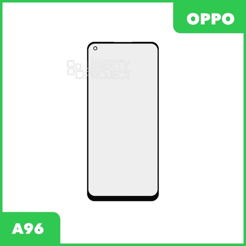 Стекло + OCA плёнка для переклейки Realme 8i/9i/Narzo 50 4G/Oppo A96 (черный)