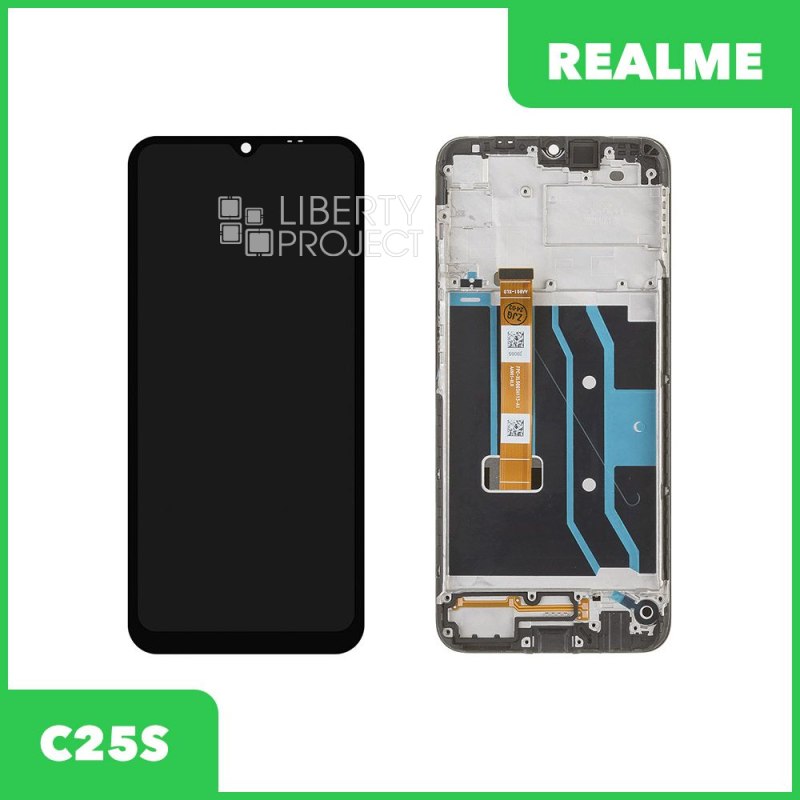 Дисплей для Realme RMX-3195 — оригинал, в рамке, чёрный