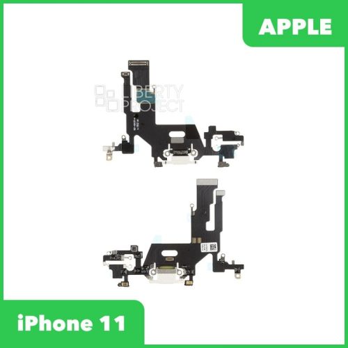 Шлейф зарядки для iPhone 11 (белый, 100% оригинал)