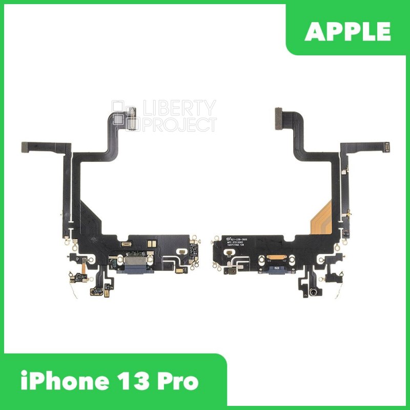 Шлейф зарядки для iPhone 13 Pro (синий)