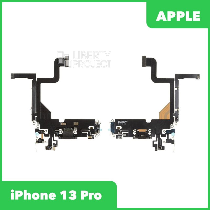 Шлейф зарядки для iPhone 13 Pro (чёрный)