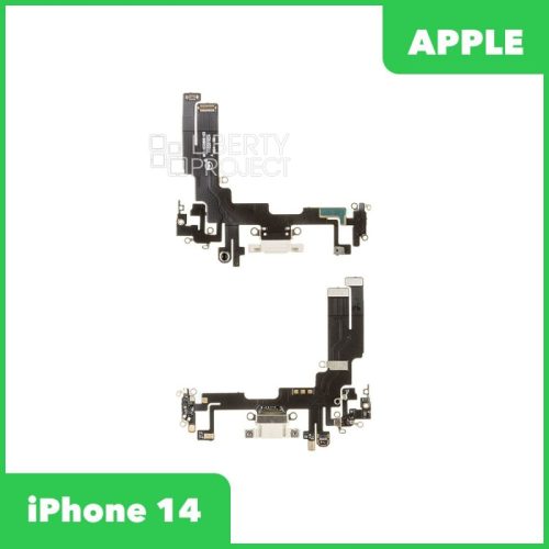 Шлейф зарядки для iPhone 14 (белый)