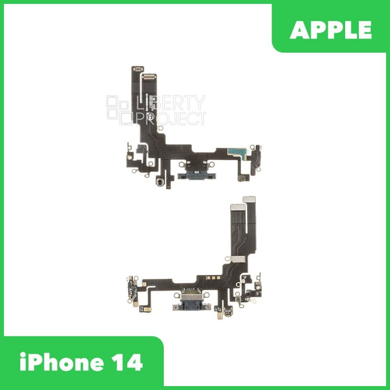 Шлейф зарядки для iPhone 14 (чёрный)