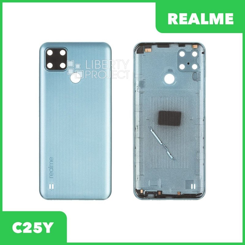 Задняя крышка для Realme C25Y (синий)