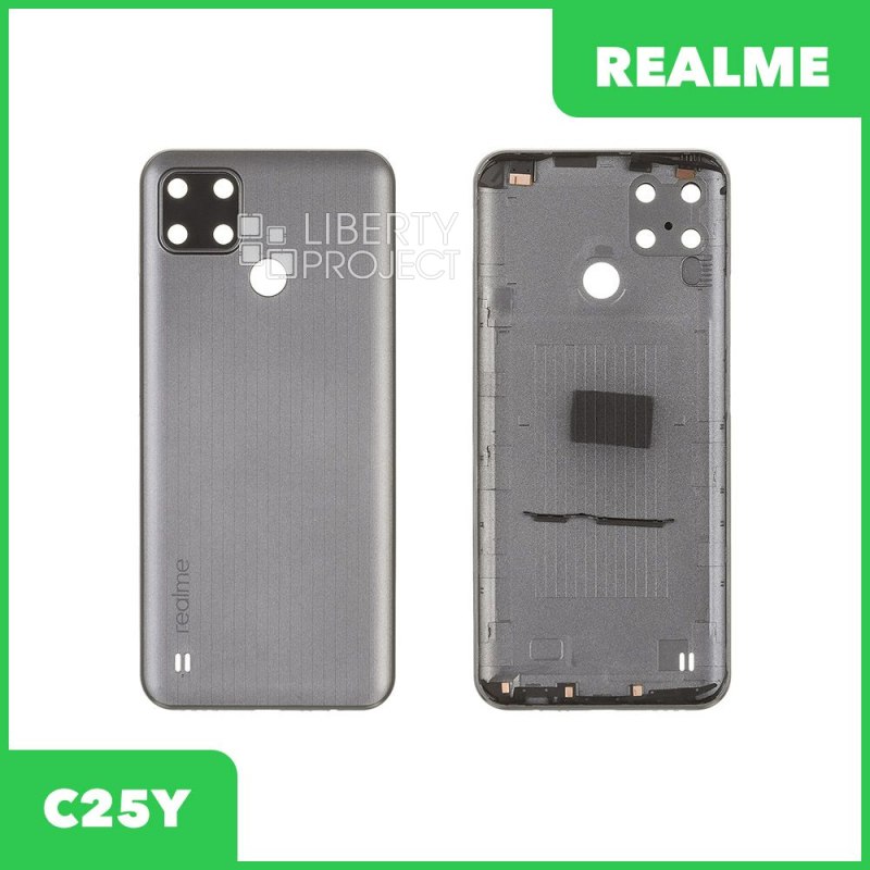 Задняя крышка для Realme C25Y (серый)