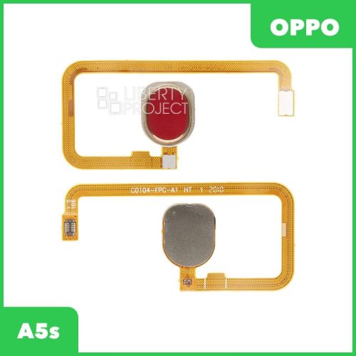 Шлейф OPPO A5s (CPH1909) сканер отпечатка пальцев (красный)