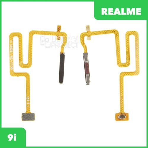 Шлейф Realme 9i (RMX3491) сканер отпечатка пальцев (черный)