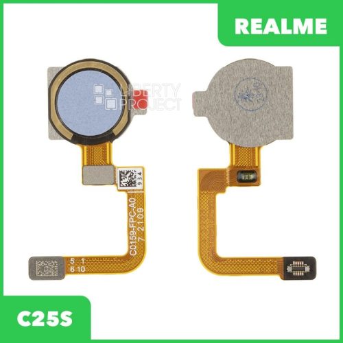 Шлейф Realme C25S (RMX3195) сканер отпечатка пальцев (серый)