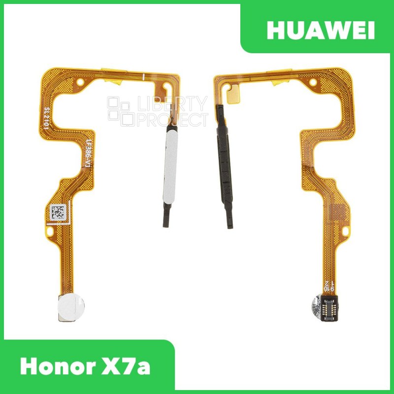 Шлейф Huawei Honor X7a (RKY-LX1) сканер отпечатка пальцев (серебристый)