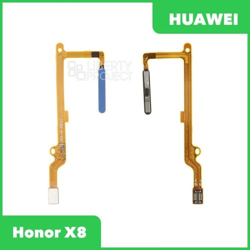 Шлейф Huawei Honor X8 (TFY-LX1) сканер отпечатка пальцев (синий)