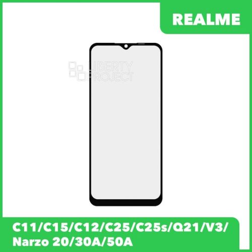 G+OCA PRO стекло для переклейки Realme C11/C15/C12/C25/C25s/Q21/V3/Narzo 20/30A/50A (черный) [realme c25 c25s narzo 50a]