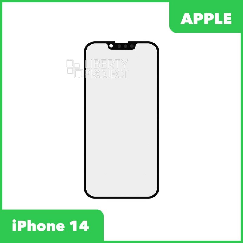 G+OCA PRO стекло для IPhone 14 олеофобное покрытие (черный)