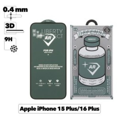 Защитное стекло REMAX GL-86 для Apple iPhone 15 Plus/16 Plus черная рамка