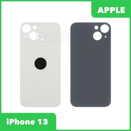 Задняя крышка для iPhone 13 с логотипом, монолит (белый, монолит)