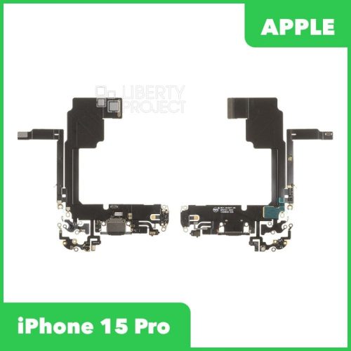 Шлейф зарядки для iPhone 15 Pro (чёрный, оригинал)