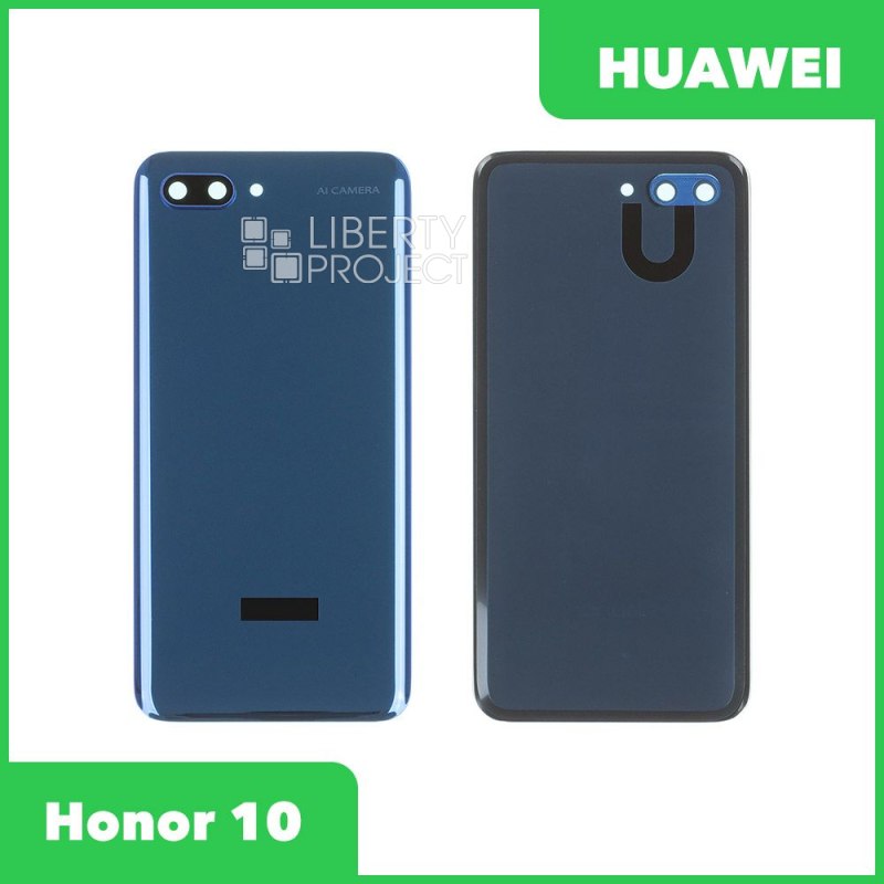 Задняя крышка для Huawei Honor 10 со стеклом камеры (синий, со стеклом камеры)