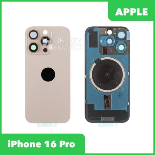 Задняя крышка для iPhone 16 Pro в сборе со стеклом камеры, MagSafe (золотистый, MagSafe, со стеклом камеры)