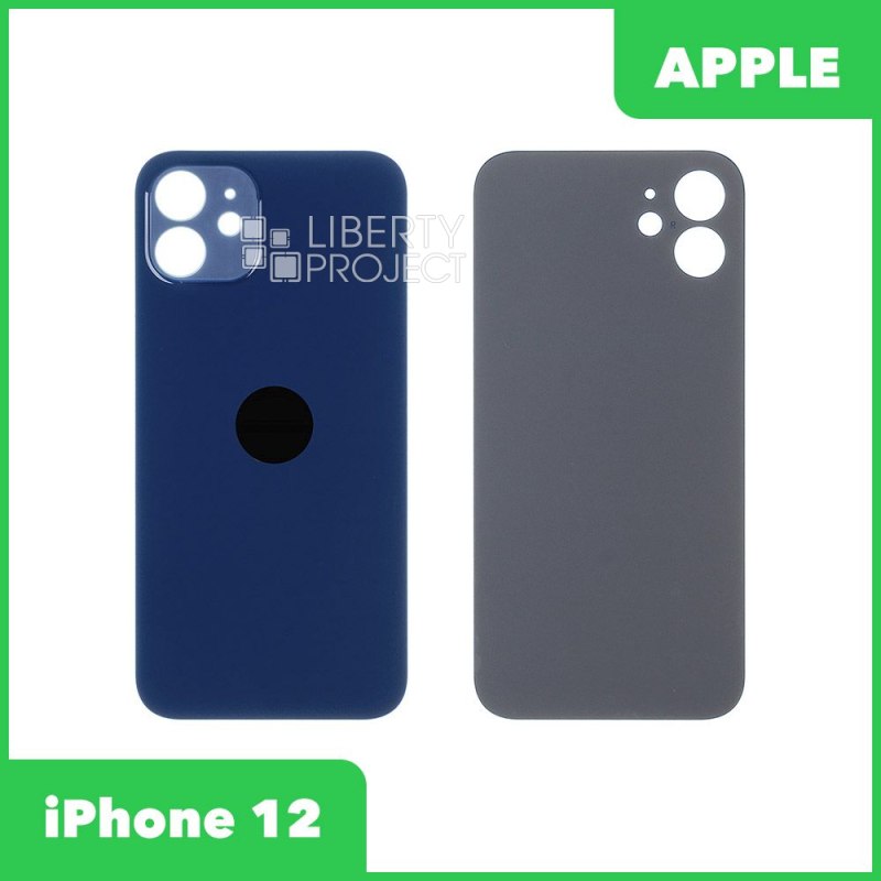 Задняя крышка для iPhone 12 (Синий, монолит)