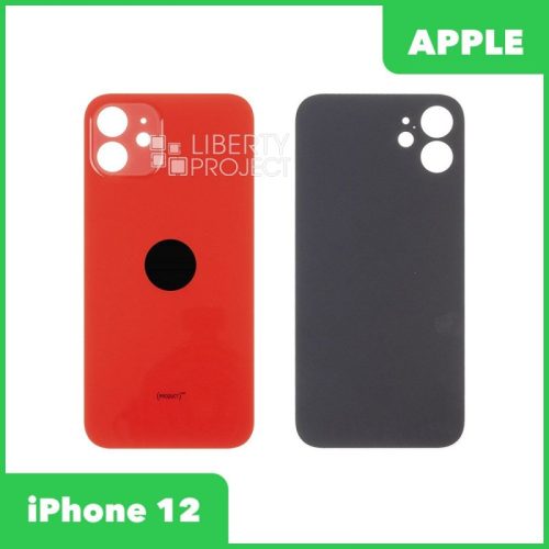Задняя крышка для iPhone 12 (Красный, монолит)