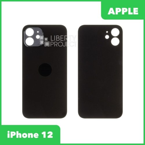 Задняя крышка для iPhone 12 (Черный, монолит)