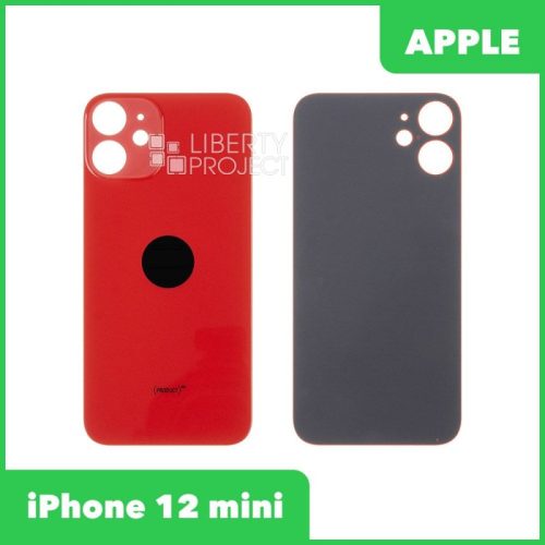 Задняя крышка для iPhone 12 mini (Красный, монолит)