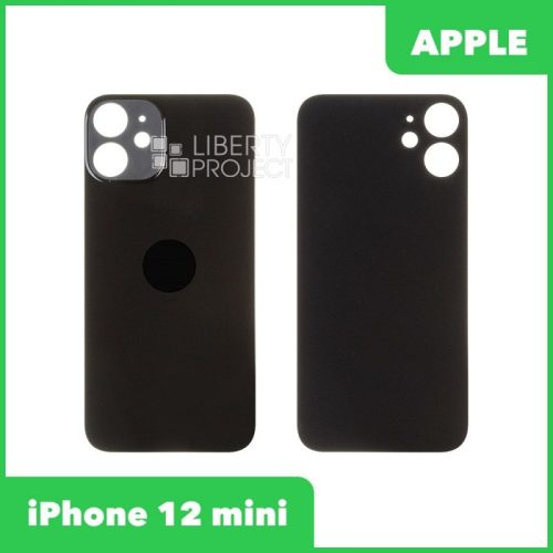 Задняя крышка для iPhone 12 mini (Черный, монолит)