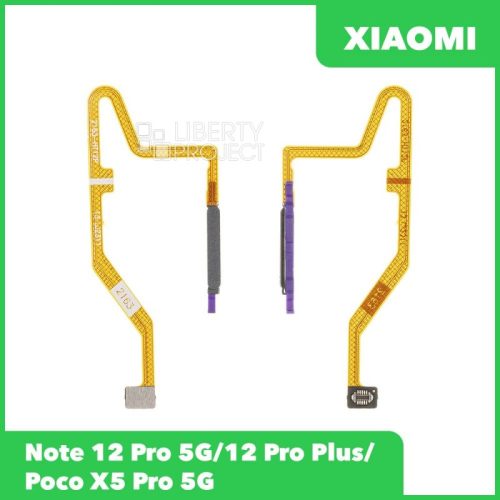 Шлейф Xiaomi Note 12 Pro 5G/12 Pro+/Poco X5 Pro 5G сканер отпечатка пальцев (черный), ориг