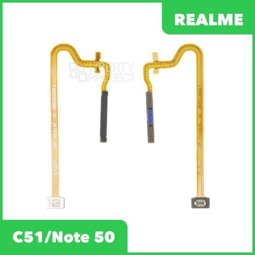 Шлейф Realme C51/Note 50 (RMX3830/RMX3834) сканер отпечатка пальцев (черный)
