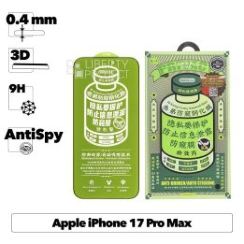 Защитное стекло REMAX GL-27 Medicine Privacy для Apple iPhone 17 Pro Max, черная рамка, антишпион, 0.4мм