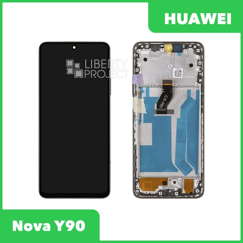 Дисплей для Huawei Nova Y90 CTR-LX1 — оригинал, в рамке, чёрный
