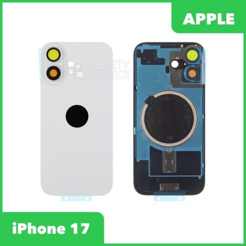 Задняя крышка для iPhone 17 (Белый, MagSafe, со стеклом камеры)