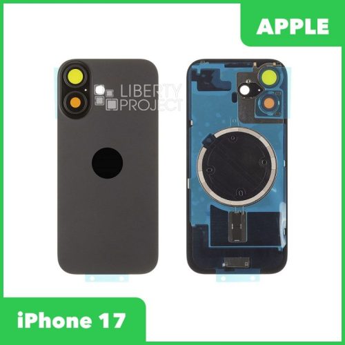 Задняя крышка для iPhone 17 (Черный, MagSafe, со стеклом камеры)